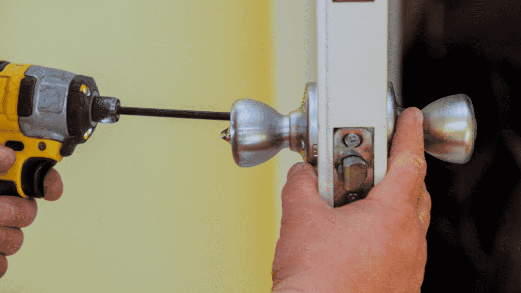 how to install door locks plates