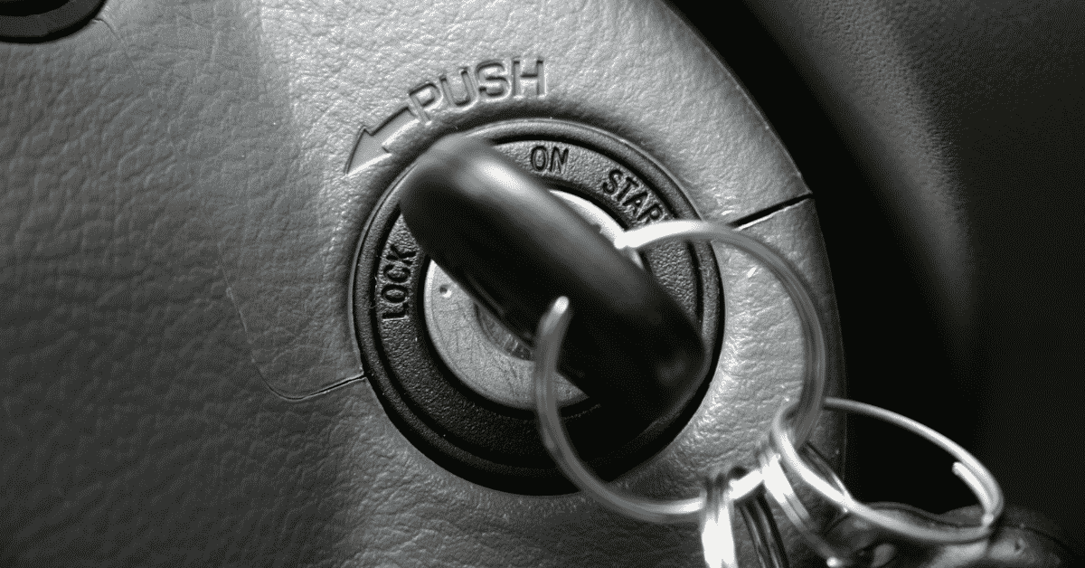 car key in ignition